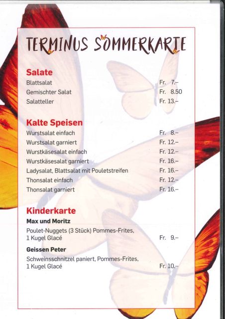 Terminus Sommerkarte – Seite 2